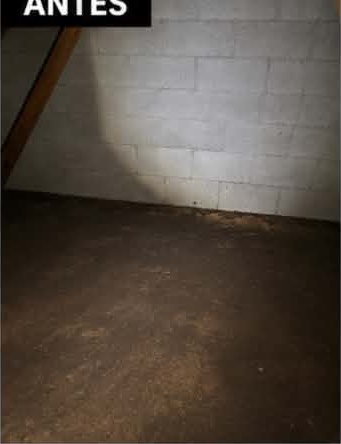 Bare attic floor before blown-in insulation service